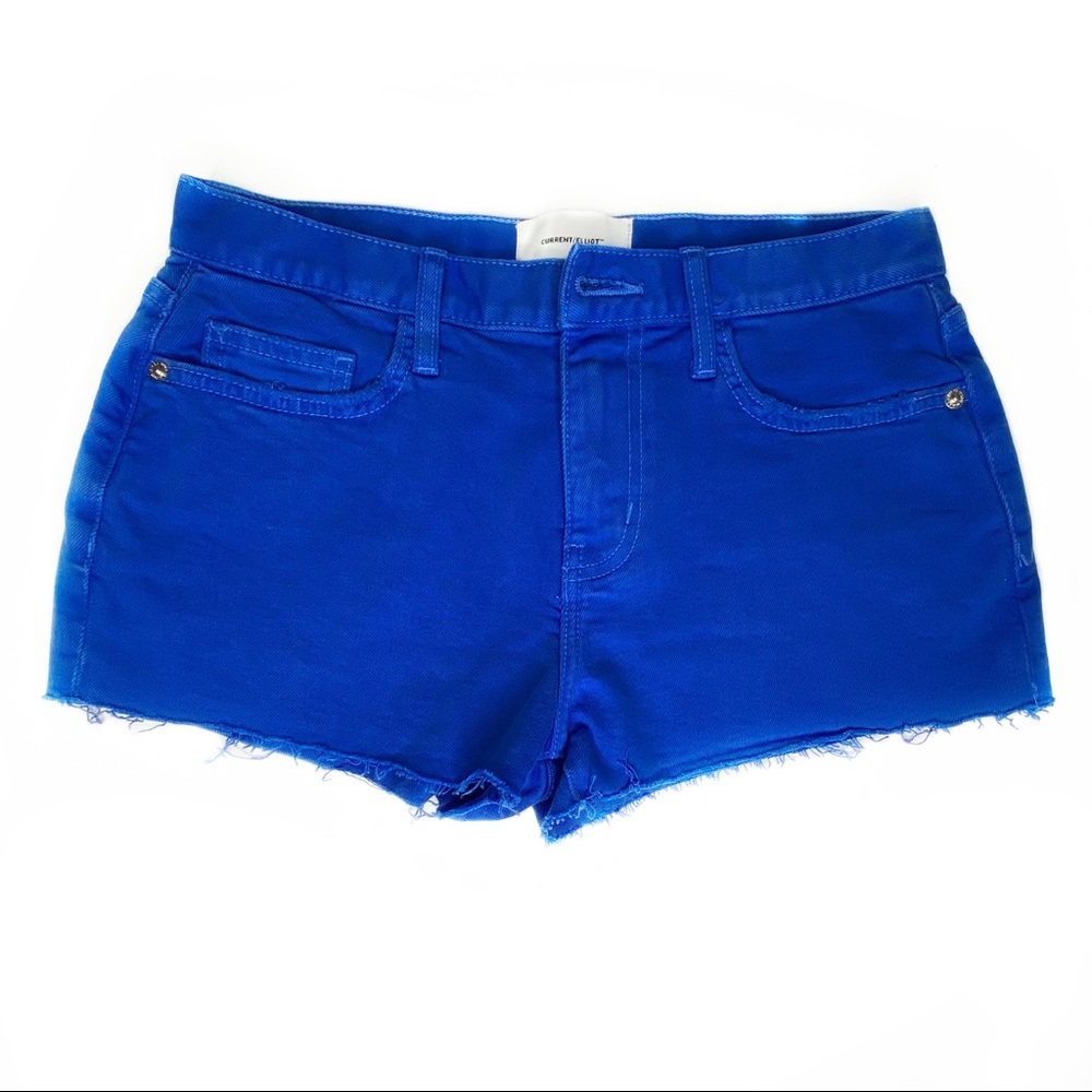 Current/Elliott Blue Denim Cutoff Jean Shorts 25